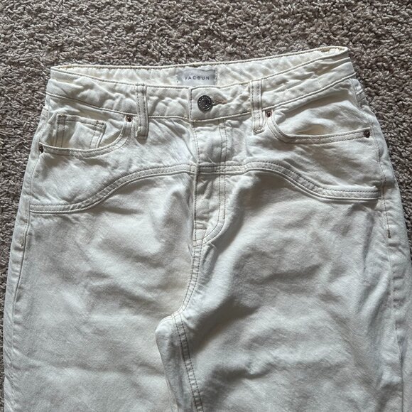 PacSun White Wide-Leg Jeans โ 100% Cotton | Size 27 - Picture 5 of 5